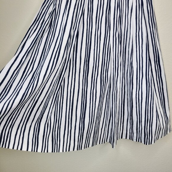 Club Monaco Striped Knee Length Dress Black White Women’s Size 0 Fit And Flare - Picture 3 of 16